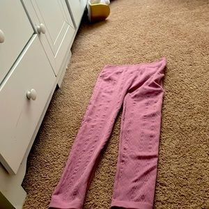 Girls magenta leggings